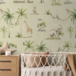 Fototapet Joyful Jungle - Green, Kikki Belle - Img 5
