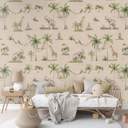 Fototapet Joyful Jungle - Sand, Kikki Belle