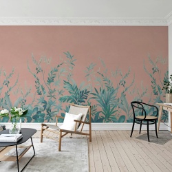 Fototapet, Jungle Meadow, Pink, Rebel Walls