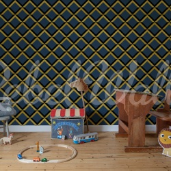 Fototapet, Lattice, Dark Blue, Rebel Walls - Img 3