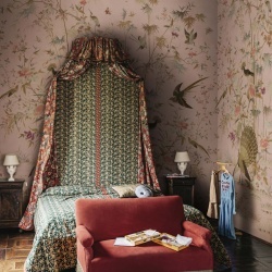 Fototapet lavabil, Chinoiserie Garden, Pink, Sandberg