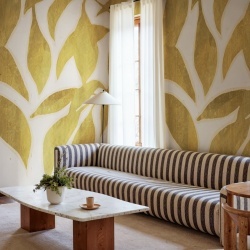 Fototapet, Leaf Silhouette, Yellow, Rebel Walls - Img 3
