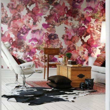 Fototapet, Lily Pond, Red, Rebel Walls - Img 3