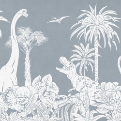 Fototapet Monochrome Dino - Blue, Kikki Belle - Img 2