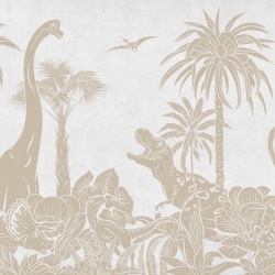Fototapet Monochrome Dino - White Vintage, Kikki Belle - Img 2