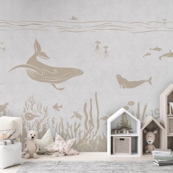 Fototapet Monochrome Sea - White Vintage, Kikki Belle - Img 3