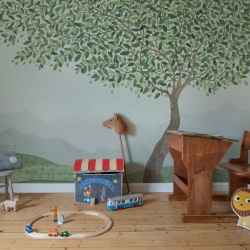 Fototapet, Mountain Tree, Green, Rebel Walls