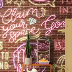 Fototapet, Neon Vibes, Brickwall, Rebel Walls - Img 3
