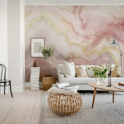 Fototapet, Opulence Dots, Pink Marble, Rebel Walls