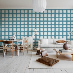 Fototapet, Painted Square, Blue, Rebel Walls