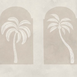 Fototapet, Palm Arches, Beige, Rebel Walls - Img 2