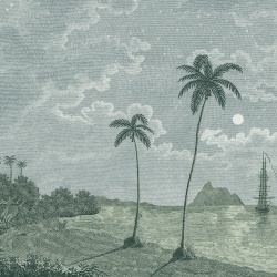 Fototapet, Palm Beach, Blue, Rebel Walls - Img 2