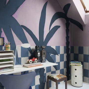 Fototapet, Palm Horizon, Blue & Pink, Rebel Walls - Img 3