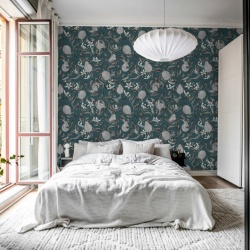 Fototapet, Pear Garden, Blue, Rebel Walls