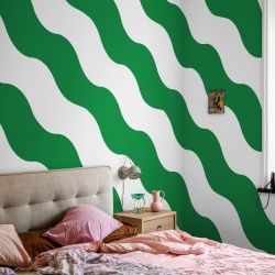 Fototapet, Polka Stripe, Green, Rebel Walls - Img 4