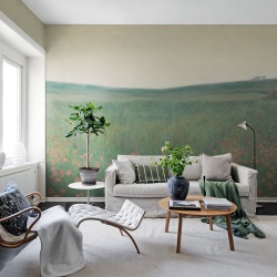 Fototapet, Poppy Landscape, Dawn, Rebel Walls