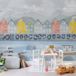 Fototapet, Port Village, Rebel Walls