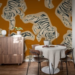 Fototapet, Quirky Tigers, Rust, Rebel Walls