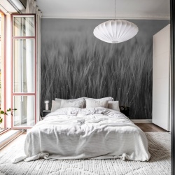 Fototapet, Rye Field, Black & White, Rebel Walls