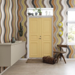 Fototapet, Seventies Waves, Orange, Rebel Walls