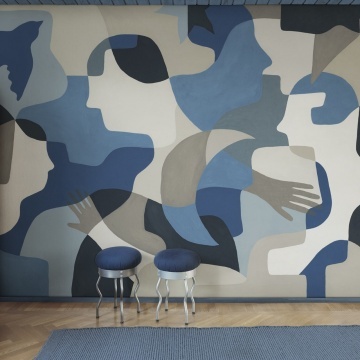 Fototapet, Silent Conversation, Blue, Rebel Walls - Img 3
