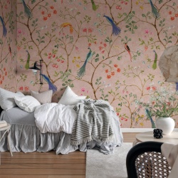 Fototapet, Songbirds, Pink, Rebel Walls