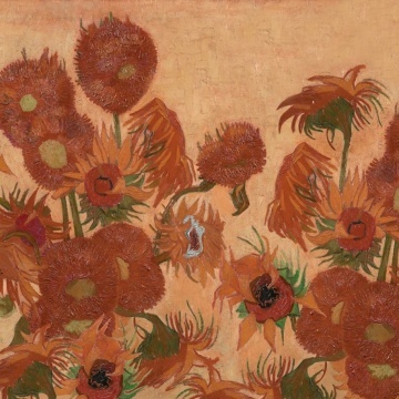 Fototapet, Sunflowers Repeatable, Peach, Rebel Walls - Img 2
