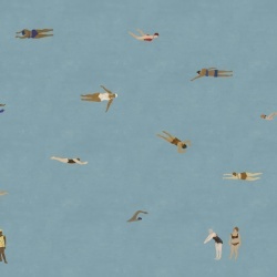Fototapet, Swimmers, Blue, Rebel Walls - Img 2