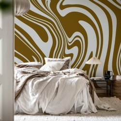 Fototapet, Swirly, Brown, Rebel Walls