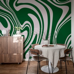 Fototapet, Swirly, Green, Rebel Walls