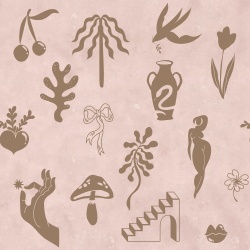 Fototapet, Symbolic Tales, Pink, Rebel Walls - Img 2