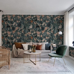 Fototapet, Terazzo Bold, Emerald, Rebel Walls