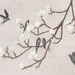 Fototapet The Land of the Swallows grey, VLAdiLA - Img 2
