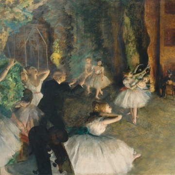 Fototapet, The Rehearsal of the Ballet Onstage by Degas, Rebel Walls - Img 2