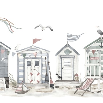 Fototapet, Tiny Beach Houses, Soft, Rebel Walls - Img 2