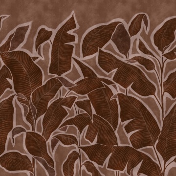 Fototapet, Tropical Breeze, Burgundy, Rebel Walls - Img 2