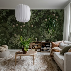 Fototapet, Tropical Bush, Dark Green, Rebel Walls
