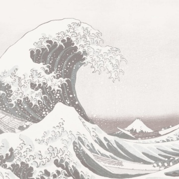 Fototapet, Under the Wave off Kanagawa, White, Rebel Walls - Img 2