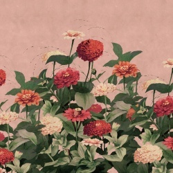 Fototapet, Vintage Meadow, Pink, Rebel Walls - Img 2