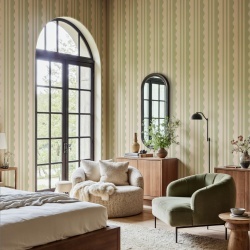 Fototapet, Wavy Stripe, Light Green, Rebel Walls