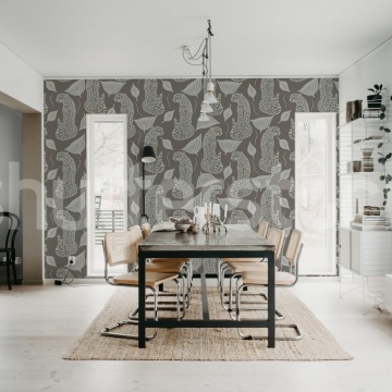 Fototapet, Whimsy Leopard, Gray, Rebel Walls - Img 3