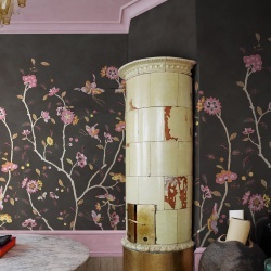 Fototapet, Whispering Petals, Black, Rebel Walls