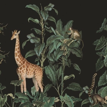 Fototapet, Wildlife Stroll, Black, Rebel Walls - Img 2