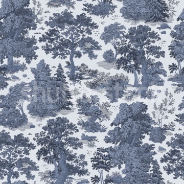 Fototapet, Woodland Toile, Blue, Rebel Walls - Img 2