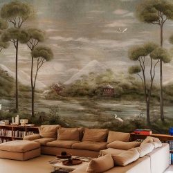 Fototapet Xi Hu Lake, Silver, Coordonne