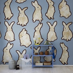 Fototapet, Year of the Bunny, Blue, Rebel Walls - Img 3