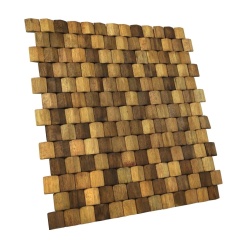 Panou decorativ 3D, Tec, Baileo Espresso, 6 placi 40x40cm, 0.96 mp - Img 4