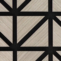 Panou riflaj acustic decorativ, MDF si pasla, AC36, 50x50x1.8cm, Gri - Img 3