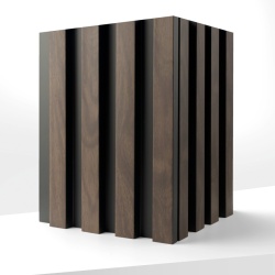 Panou riflaj decorativ 3D Vasco, Walnut, 11.7x2.1x270 cm - Img 4