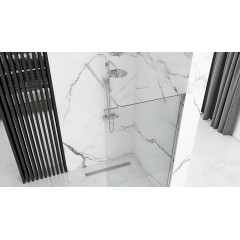 Paravan de dus tip Walk-in Rea Aero N 70x195 cm profil crom - Img 3